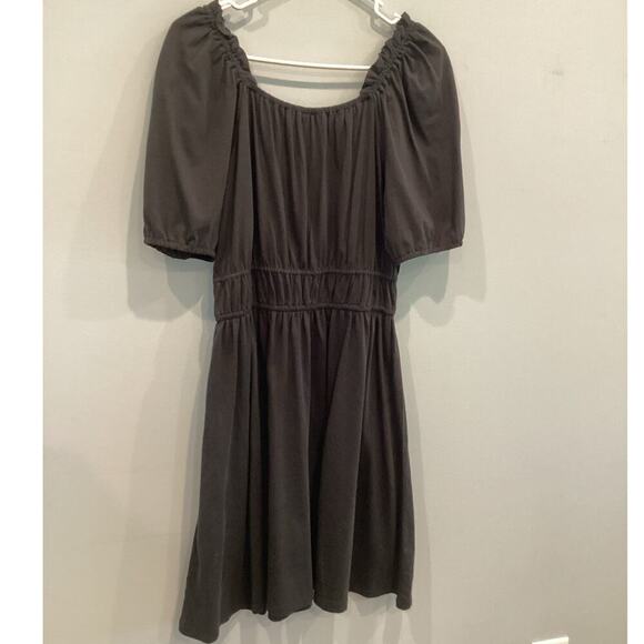 J.crew Womens Off The Shoulder Dress M Medium Black Boho Preppy Vacation Resort - Picture 5 of 10